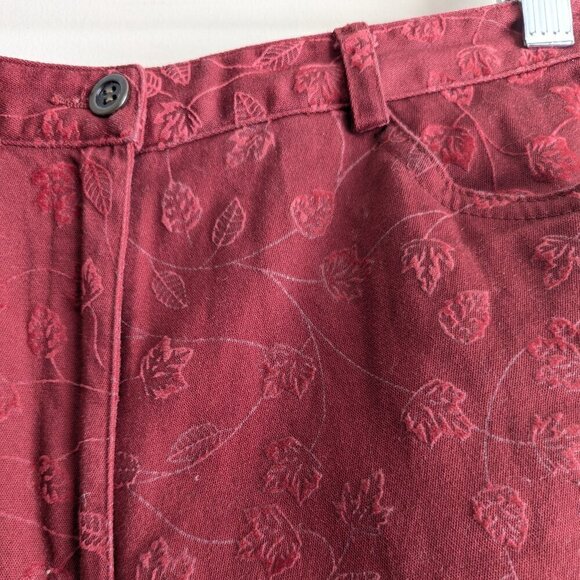 Susan Bristol Textured leaf print pant - Picture 3 of 6
